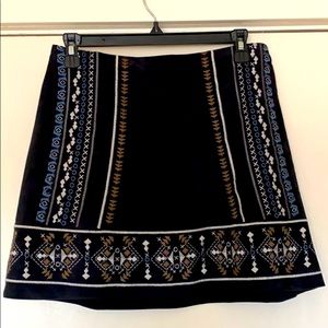 Suede patterned skirt
